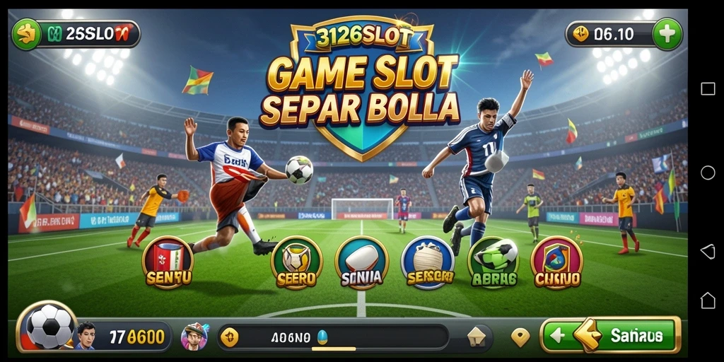 Tampilan gameplay seru dari 3126SLOT bertema sepak bola.