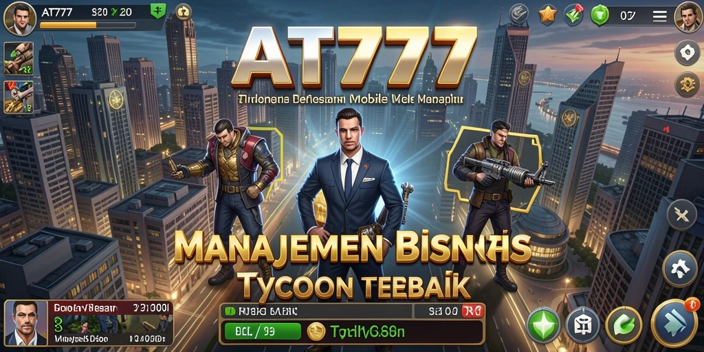 Tampilan gameplay AT777 yang menarik dan penuh warna dalam dunia Tycoon.