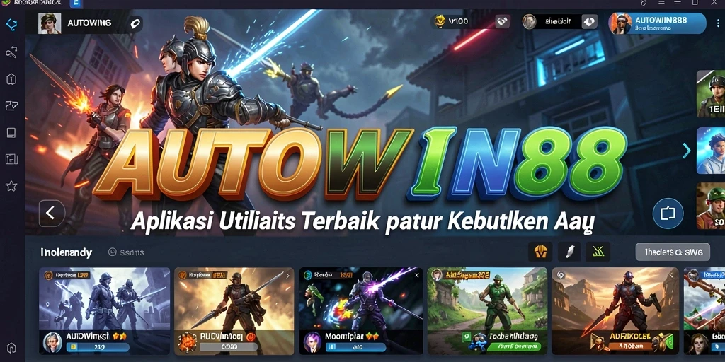Tampilan utama AUTOWIN88 dengan fitur utilitas yang mudah digunakan.