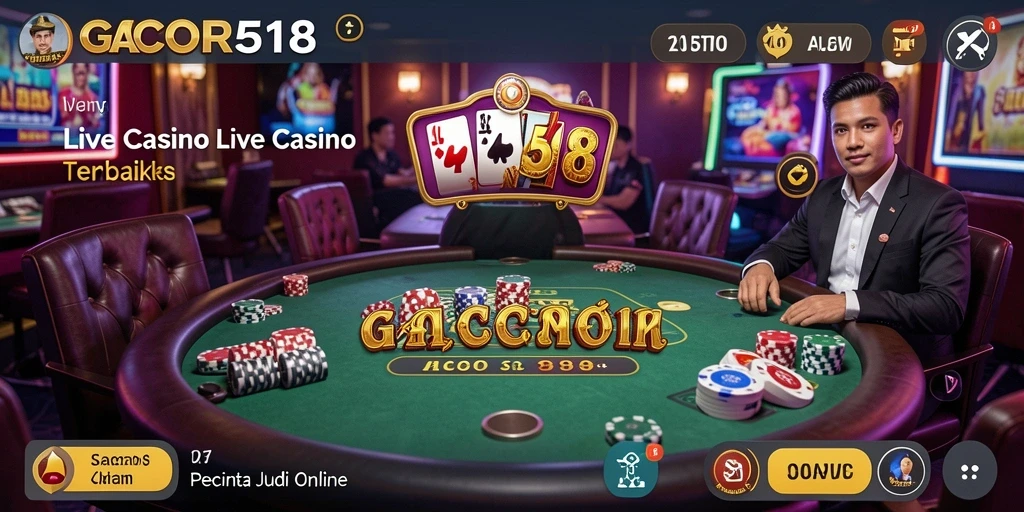 Tampilan gameplay Live Casino yang mendebarkan dan interaktif.