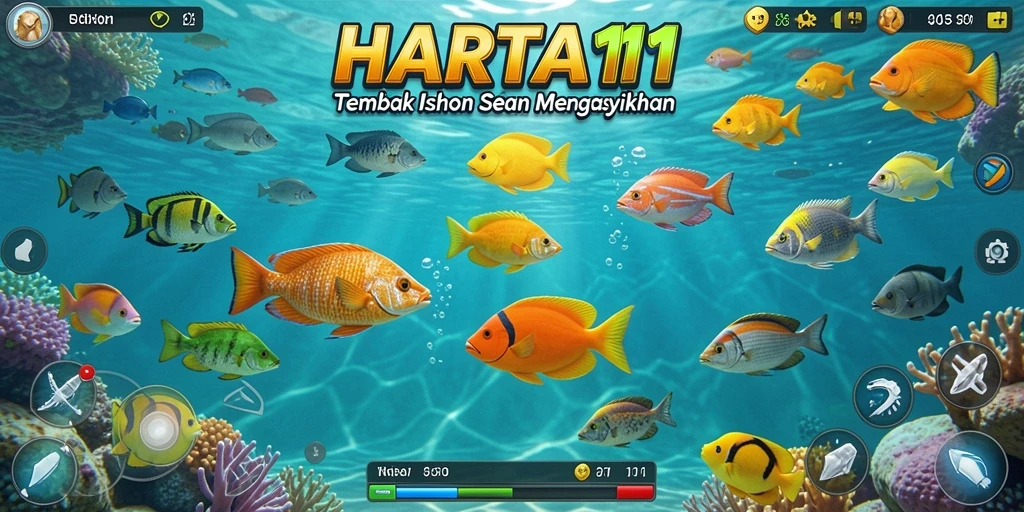 Tampilan gameplay Tembak Ikan yang menarik dan seru di HARTA11.