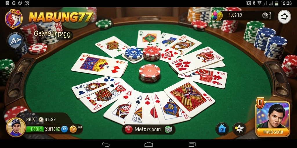 Tampilan menarik dari gameplay Gaple di NABUNG77