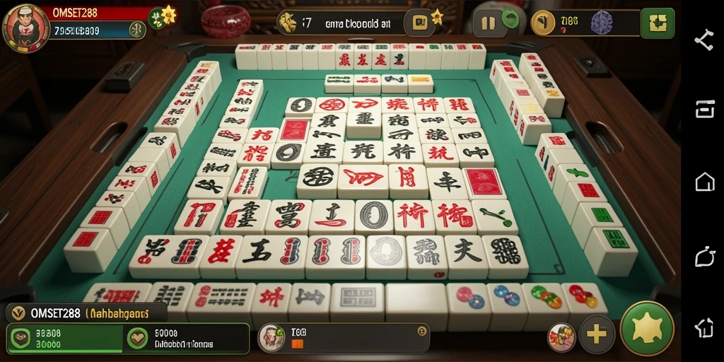 Tampilan gameplay Mahjong yang menarik dan penuh warna dalam OMSET288.