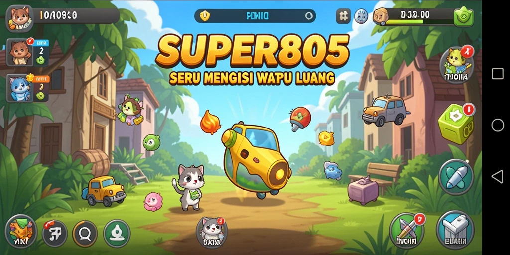 Tampilan gameplay <strong>SUPER805</strong> yang menarik dan penuh warna.