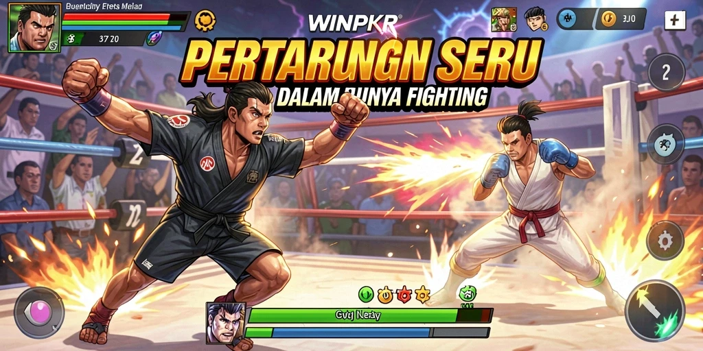 Screenshot gameplay WINPKR dengan pertarungan seru dan aksi mendebarkan.