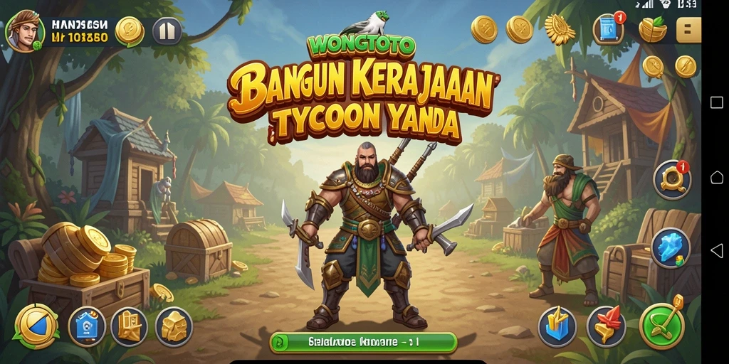 Tampilan gameplay seru WONGTOTO dalam membangun kerajaan Tycoon.