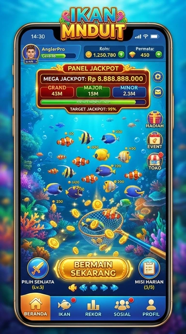 Tampilan beranda mnduit dengan berbagai kategori aplikasi.